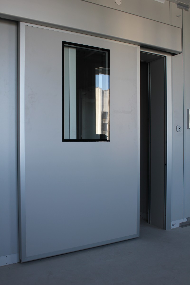 Kórházi rozsdamentes ajtó ablakkal